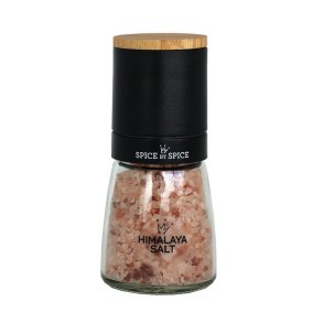 Keramisk kvrn <br> m. bambuslg <br><br> Himalaya salt  <br><br> 150 g  <br><br>