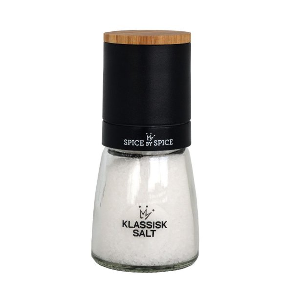 Keramisk kvrn <br> m. bambuslg <br><br> Klassisk salt  <br><br> 150 g  <br><br>