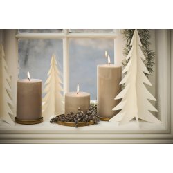 Kirkelys - Svanem�rket <br><br>Rustik h�r <br><br> H: 20 �: 9,6 cm <br><br>  ca. 120 t <br><br>