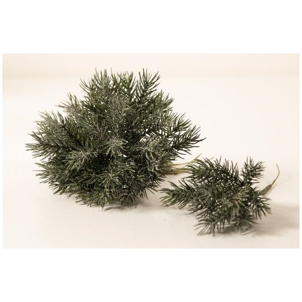 Kunstige grangrene m. sne <br><br> bundt m. 6 stk. <br><br>