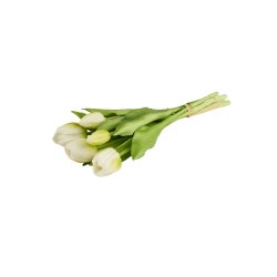 Tulipaner i bundt <br><br> Hvid <br><br> 32 cm <br><br>