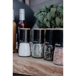 Keramisk kvrn <br> m. bambuslg <br><br> Steak salt  <br><br> 150 g  <br><br>