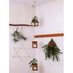 3 x h�nge lanterner p� k�de <br><br> 1 meter <br><br> Kobbber <br><br>