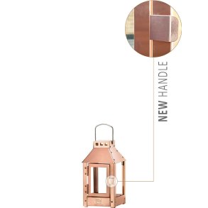 Micro lanterne <br><br> 12,5 x 12,5 x 25 cm <br><br> Kobber <br><br> 2. sortering <br><br>