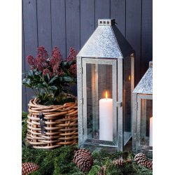 Maxi lanterne <br><br> 22,5 x 22,5 x 60 cm <br><br> Galvaniseret <br><br>
