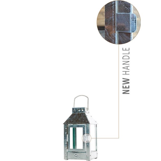 Micro lanterne <br><br> 12,5 x 12,5 x 25 cm <br><br> Galvaniseret <br><br> 