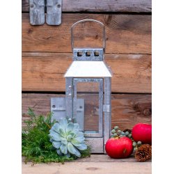 Micro small lanterne <br><br> 9,5 x 9,5 x 22 cm <br><br> Galvaniseret <br><br> 