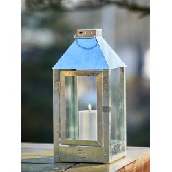 Midi lanterne <br><br> 19 x 19 x 42,5 cm <br><br> Galvaniseret <br><br>
