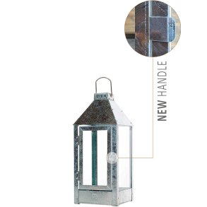 Midi lanterne <br><br> 19 x 19 x 42,5 cm <br><br> Galvaniseret <br><br>