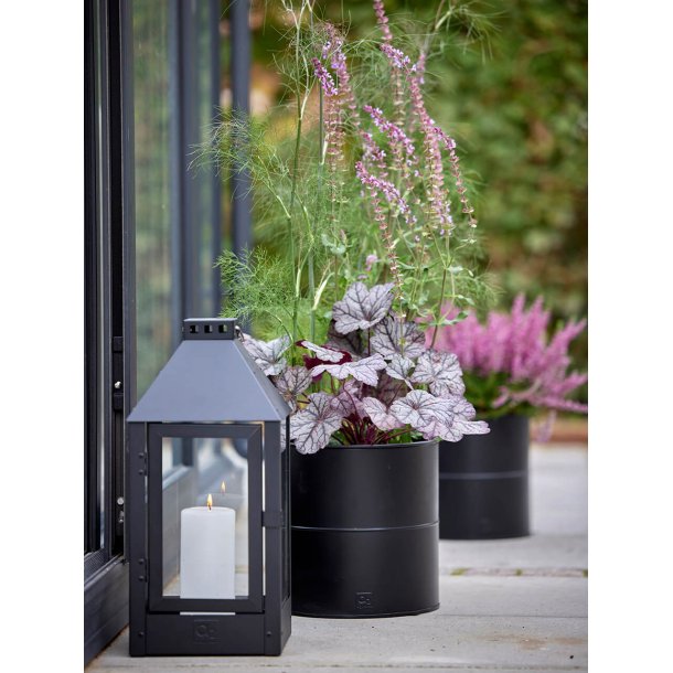 Blomsterspand <br><br> sort <br><br> S�T af 2 str.