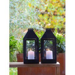 Midi lanterne <br><br> 19 x 19 x 42,5 cm <br><br> Sort