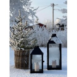 Midi lanterne <br><br> 19 x 19 x 42,5 cm <br><br> Sort