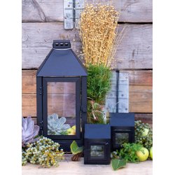 Midi lanterne <br><br> 19 x 19 x 42,5 cm <br><br> Sort