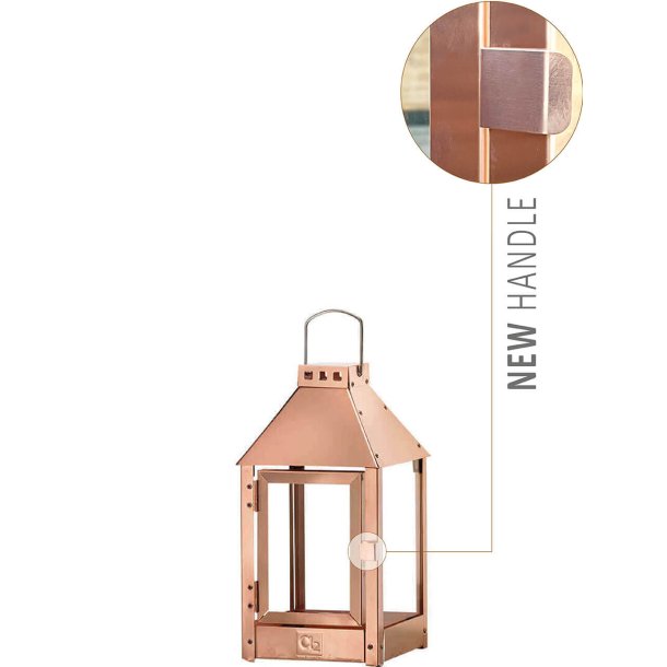 Mini lanterne <br><br> 17 x 17 x 33,5 cm <br><br> Kobber <br><br>