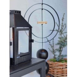 Mini lanterne <br><br> 17 x 17 x 33,5 cm <br><br> Sort <br><br>