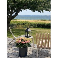 Mini lanterne <br><br> 17 x 17 x 33,5 cm <br><br> Sort <br><br>