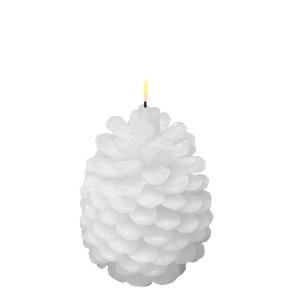 LED Koglelys <br><br> m. timer <br><br> 13,5 x 18 cm <br><br> Hvid <br><br>