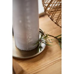 Lysbakke m. kant <br><br> : 10,8 cm <br><br> messing look