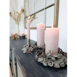 Lysfad m. blade <br><br> stor <br><br> antique messing