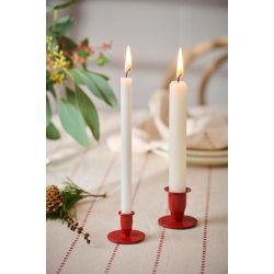 Stofdug Valentina <br><br> 150 x 250 <br><br> Natur med r�de hjerter <br><br> 