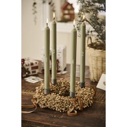 Lysspyd kort <br><br> med dobbelt spyd <br><br> til bedelys <br><br> gr/zink <br><br>