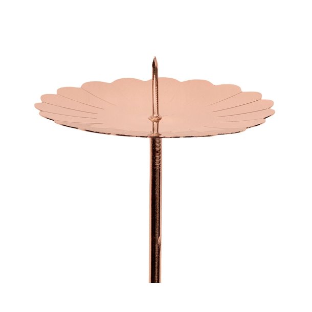 Lysspyd til bloklys / fyrfad <br><br> kobber look <br><br> D7,5 / H11,5 cm <br><br> 
