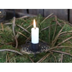 Lysspyd <br><br> antique sort <br><br> til bedelys <br><br> 