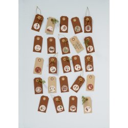 Manila mrker <br><br> Kardus-farve <br><br> 8 x 4 cm <br><br> 20 stk. <br><br> 