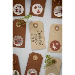 Manila mrker <br><br> Kardus-farve <br><br> 8 x 4 cm <br><br> 20 stk. <br><br> 