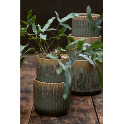 Marlo potte <br><br> h11 x  12 cm <br><br> vissengrn <br><br> 