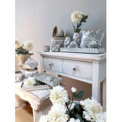 Melun keramik flaske/vase <br><br> m. fransk m�nster <br><br> stor <br><br>