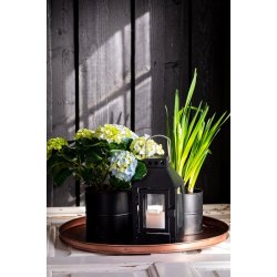 Rund plantebakke <br><br> Kobber look <br><br> Vlg strrelse / st <br><br>