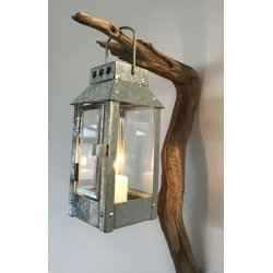 Micro small lanterne <br><br> 9,5 x 9,5 x 22 cm <br><br> Galvaniseret <br><br> 
