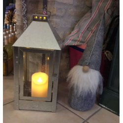 Midi lanterne <br><br> 19 x 19 x 42,5 cm <br><br> Galvaniseret <br><br>