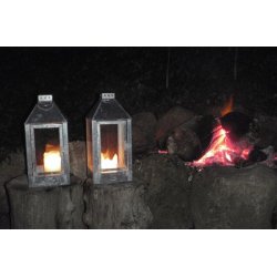 Midi lanterne <br><br> 19 x 19 x 42,5 cm <br><br> Galvaniseret <br><br>