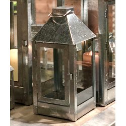 Midi lanterne <br><br> 19 x 19 x 42,5 cm <br><br> Galvaniseret <br><br>