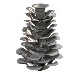 Kogle stage <br><br> til kertelys <br><br> Milo  <br><br> h10 cm <br><br> zink look <br><br>