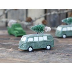 Bil m. juletr <br><br> verte/glimmer