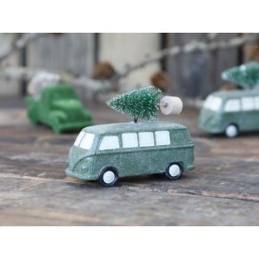 Bil m. juletr <br><br> verte/glimmer