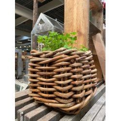 Rattan kurv <br><br> firkantet - mini low