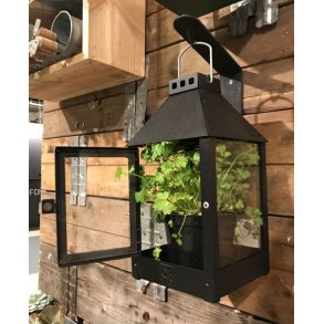 Mini lanterne <br><br> 17 x 17 x 33,5 cm <br><br> Sort <br><br>