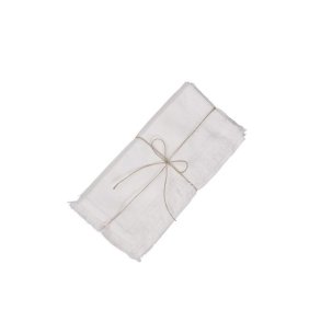 Mundserviet m. frynser <br><br> Rhvid