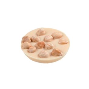 N�ddet�rte <br><br> hvid med hasseln�dder <br><br> 