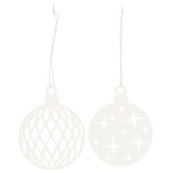 Papirklip julekugler <br><br> st af 2 <br><br> 