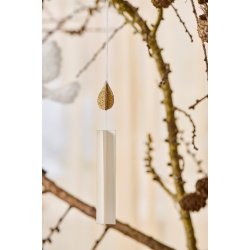 Lys t/ ophng <br><br> m/ flamme i glitter <br><br> Papir <br><br>