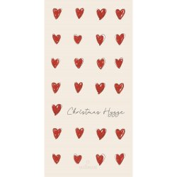 Juleservietter - aflange <br><br> 16 stk./pk <br><br> Hjerter og Christmas Hygge <br><br>