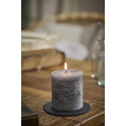 Plade til bloklys <br><br> rund - sort <br><br> � 10,5 cm <br><br>