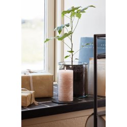 Plade til bloklys <br><br> rund - sort <br><br> � 13 cm <br><br>