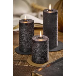 Plade til bloklys <br><br> rund - sort <br><br> � 10,5 cm <br><br>