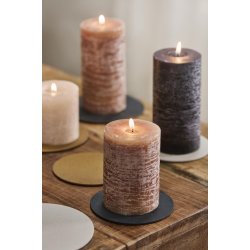 Plade til bloklys <br><br> rund - sort <br><br> � 10,5 cm <br><br>